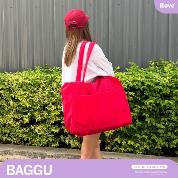 NWT BAGGU Cloud Carry-on | Candy Apple Red | Limited Edition - Picture 8 of 10
